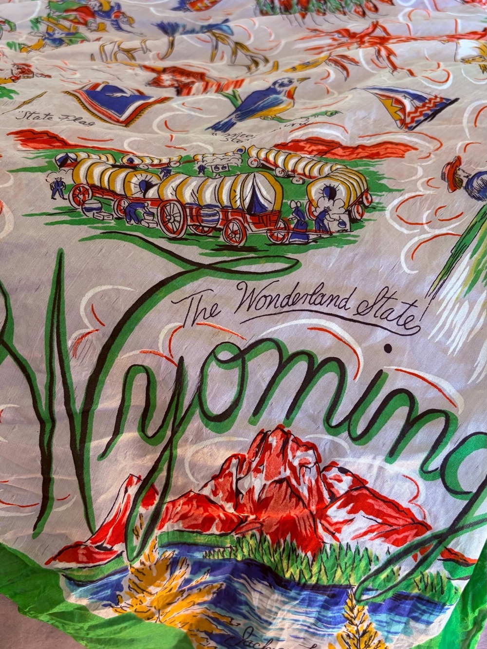 VINTAGE WYOMING SILK SCARF